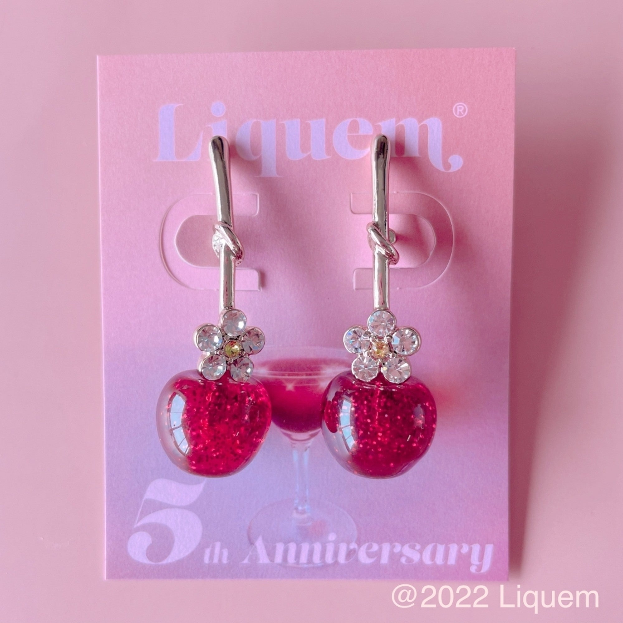 Liquem / Kids Cherry & Blossom Earrings (RD)