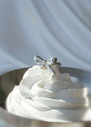 Ribbon Lily of the Valley Ring (Silver/Clear Glitter) [Delivery Period: Mid-May 2026]