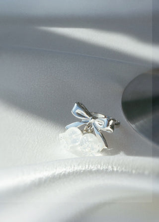 Ribbon Lily of the Valley Ring (Silver/Clear Glitter) [Delivery Period: Mid-May 2026]