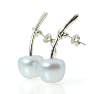 Kids' Pearl Cherry Earrings (BLUE)