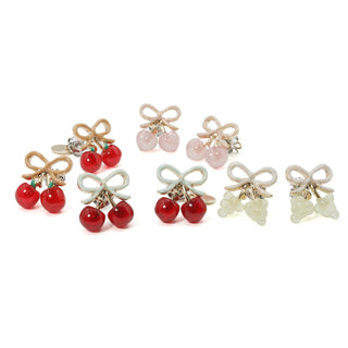 リボンチェリー・ピアス（クラシックGRN）