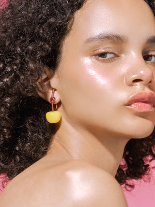 Edit Play Cherry Earrings (801/YEL/BR)