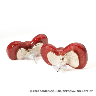 Hello Kitty x Liquem / Hello Kitty Ribbon Earrings (Glitter)