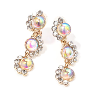 sea ​​bubble clip on earrings (AB)