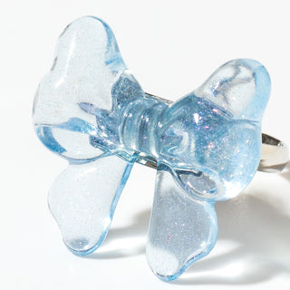 Baby ribbon ring (light blue)