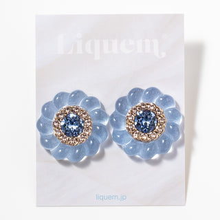 Bavarois earrings (blue)