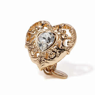 Rococo Heart clip on Earrings