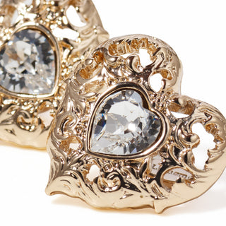 洛可可式心型耳環