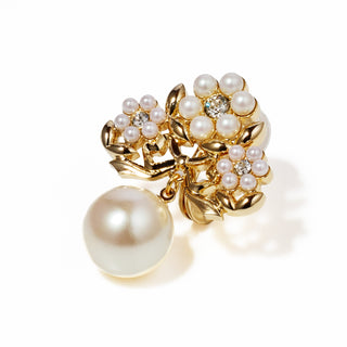 Three Flower clip on Earrings