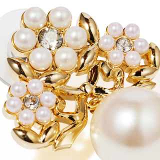 Three Flower clip on Earrings