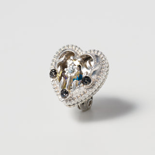 シークレットガーデンハートイヤリング（night）