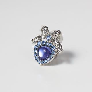 gemリボンハートイヤリング（タンザナイト）