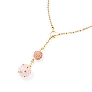 Flower ball bead necklace