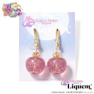Sailor Moon store x Liquem / Cherry earrings (crystal star compact)