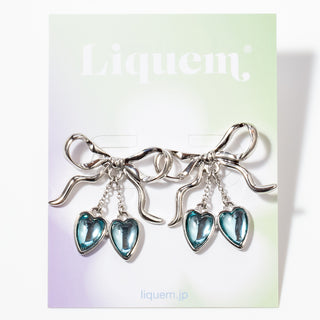 ribbon swing clip on earrings