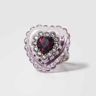 Heart jelly ring (purple)