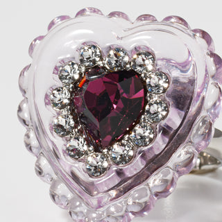 Heart jelly ring (purple)