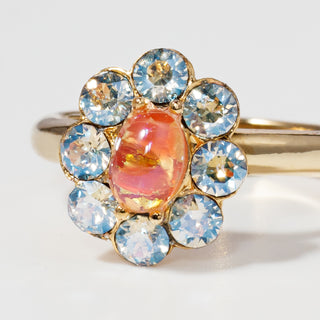 Vintage Glass Bloom Ring (Fortune Sunrise)