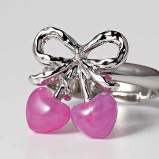 [PLAZA POPUP Exclusive] Heart Cherry Ring (Grape Nougat)