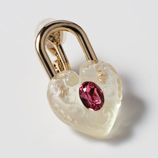 Heart Gem Key Earrings