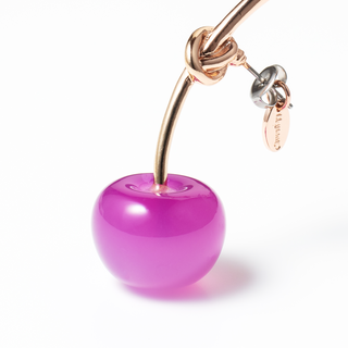 Color-changing cherry earrings (PK/PUR)