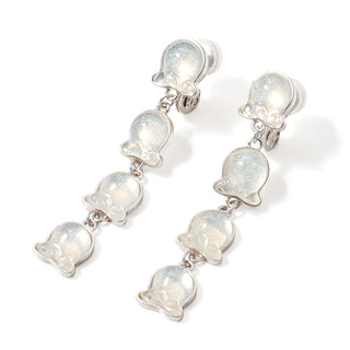 swing lily of the valley clip on earrings