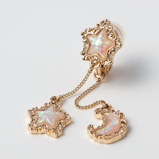 Baroque Swing Star clip on earrings