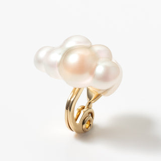 cloud clip on earrings (pearl)