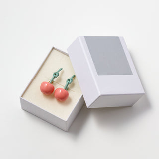 Edit Play Cherry clip on earrings (703/PK/GRN)
