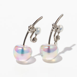 Color-changing Cherry clip on Earrings (Aurora)