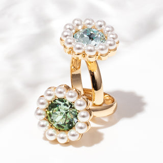 Petit Trianon Ring Set (LtBL/LtGRN)