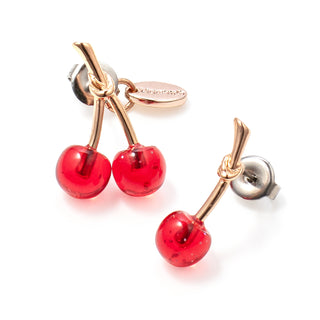 minimini cherry clip on earrings (Juicy Red)