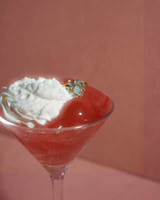 【オンライン限定カラー】ビンテージガラスブルームリング（フォーチュン・ミスト）