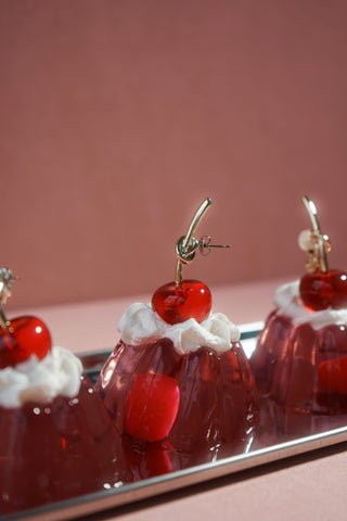 ニューサイズ チェリーイヤリング（クリアRD）