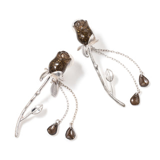 YUKI×Liquem / Lady Rose clip on earrings (BK)
