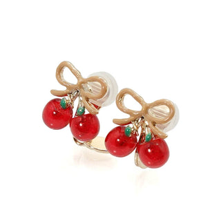 絲帶蘋果耳環