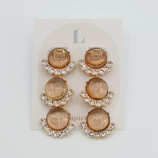 Liquem / Cafe latte clip on earrings (latte)