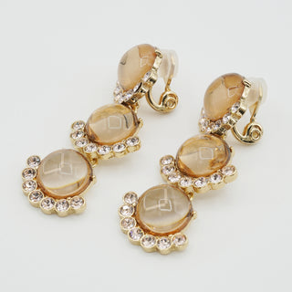 Liquem / Cafe latte clip on earrings (latte)