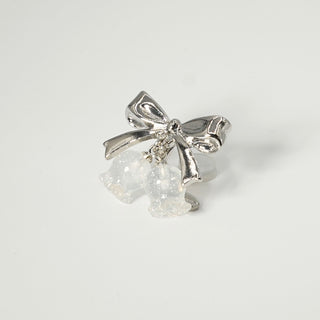 リボンスズランイヤリング（SLV/クリアラメ）[お届け時期:2026年5月中旬〜]