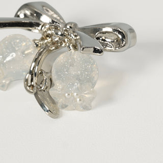 リボンスズランイヤリング（SLV/クリアラメ）[お届け時期:2026年5月中旬〜]