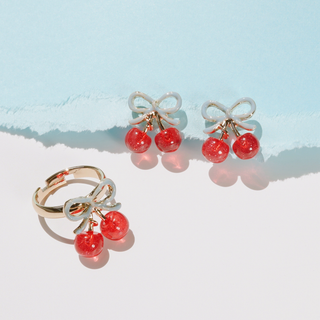 Ribbon Cherry Ring