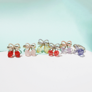 蝴蝶結桃子戒指