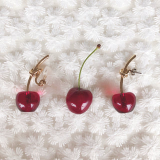 Boucles d'oreilles cerises (Clear Rd)