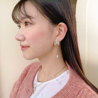 Romantic Ribbon clip on earrings