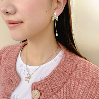 Romantic Ribbon clip on earrings