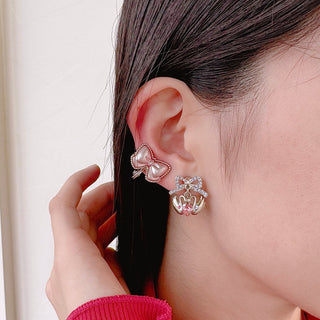 Swan Harmony clip on earrings