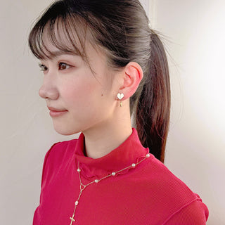 2-way origami heart clip on earrings