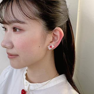 Love Letter clip on earrings (Baby Pink)