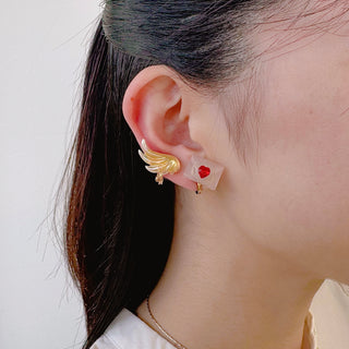 Love Letter clip on earrings (Baby Pink)