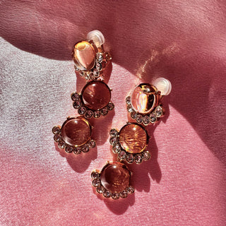 Liquem / Cafe latte clip on earrings (latte)